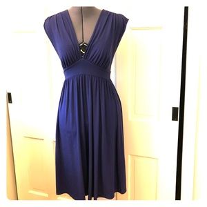 Ella Moss Deep Purple V Neck Dress